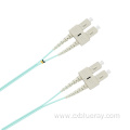 Duplex OM4 fiber optic patch cord